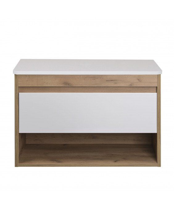 Тумба Oslo 80 Wood ST зі стільницею дуб крафт/біла