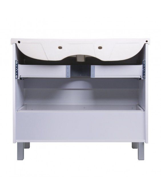 Тумба Палермо 100-U с умывальником Su-100 белая