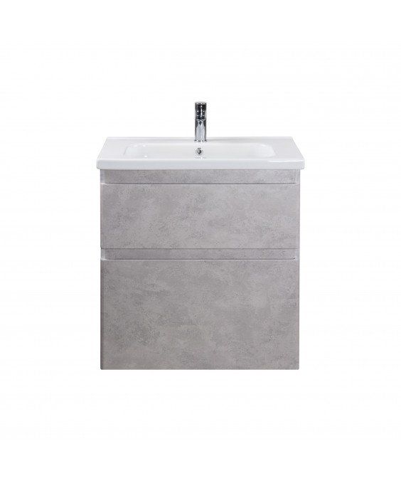 Тумба Палермо 70-U с умывальником ID-70 бетон светлый