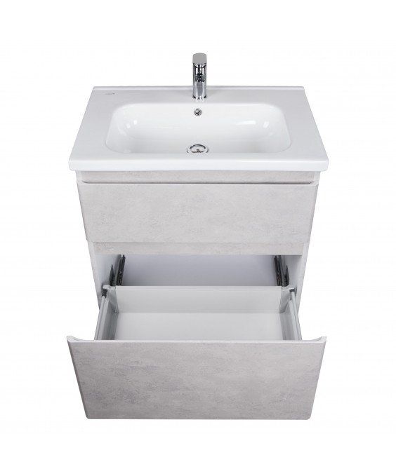 Тумба Палермо 70-U с умывальником ID-70 бетон светлый