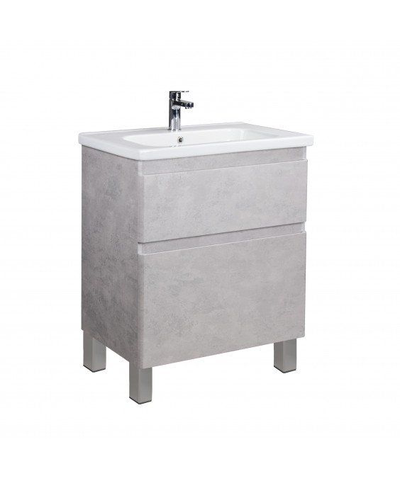 Тумба Палермо 70-U с умывальником ID-70 бетон светлый