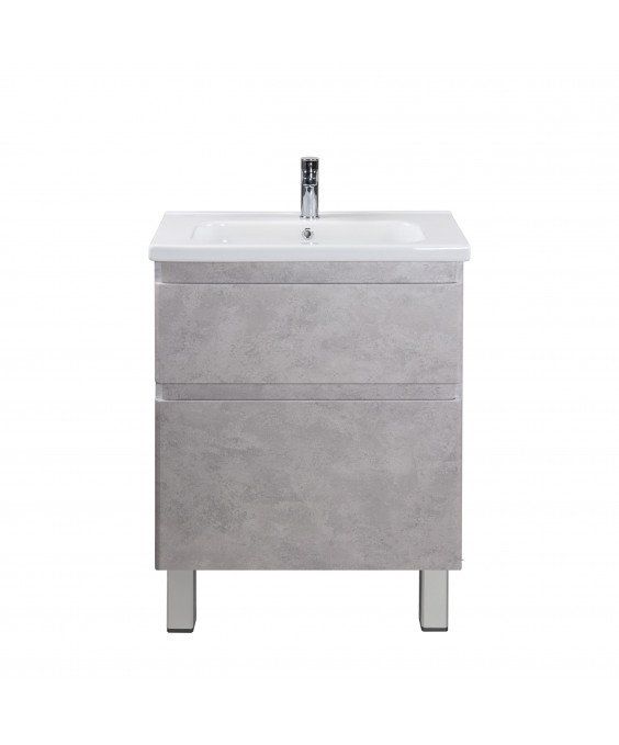 Тумба Палермо 70-U с умывальником ID-70 бетон светлый
