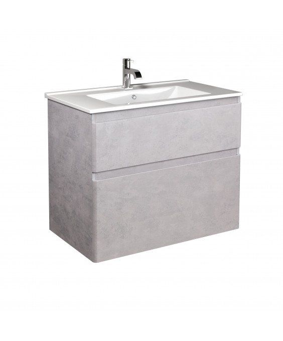 Тумба Палермо 80-U с умывальником SU-80 бетон светлый