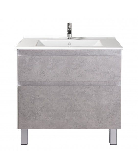 Тумба Палермо 80-U с умывальником SU-80 бетон светлый