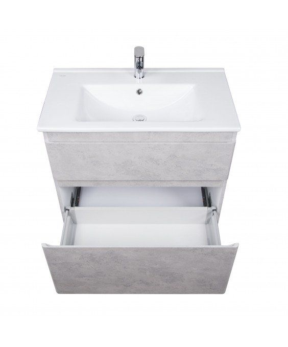 Тумба Палермо 80-U с умывальником SU-80 бетон светлый