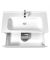 Тумба Палермо 90-U з умивальником ID-90 біла