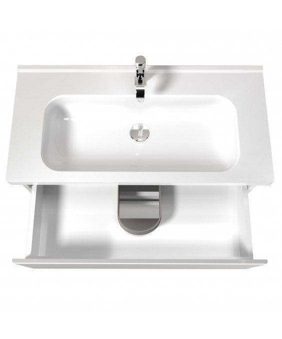 Тумба Палермо 90-U з умивальником ID-90 біла