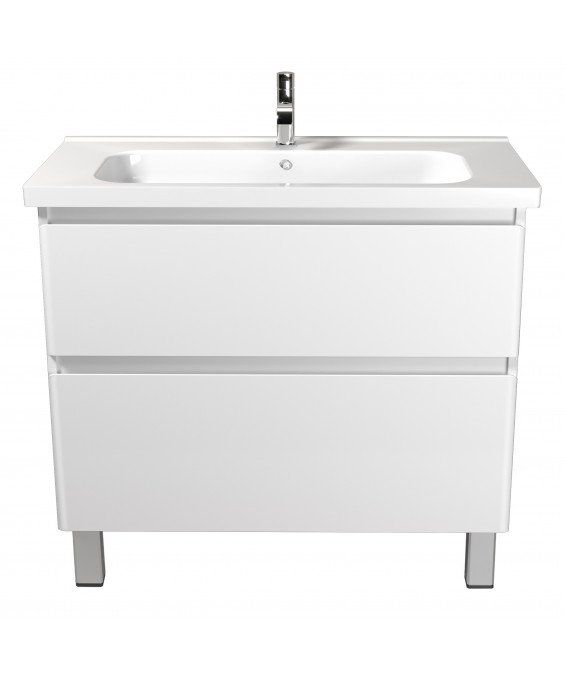 Тумба Палермо 90-U з умивальником ID-90 біла