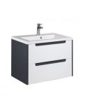 Тумба Paula 70-A с умывальником Cosmopolitan 70 белая/графит