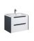 Тумба Paula 70-A с умывальником Cosmopolitan 70 белая/графит
