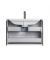 Тумба Paula 70-A с умывальником Cosmopolitan 70 белая/графит