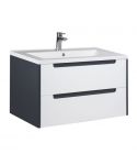 Тумба Paula 80-A с умывальником Cosmopolitan 80 белая/графит