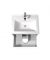 Тумба Polo Loft 60-U з умивальником Cosmo 60 бетон з білим