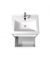 Тумба Polo Loft 60-U з умивальником Cosmo 60 бетон з білим