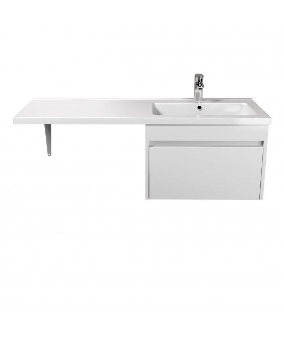 Тумба Prime 60-А-W з  умивальником Rodeo 120 R з крилом над пралкою підвісна