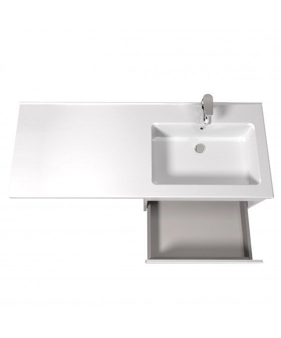 Тумба Prime 60-А-W з  умивальником Rodeo 120 R з крилом над пралкою підвісна