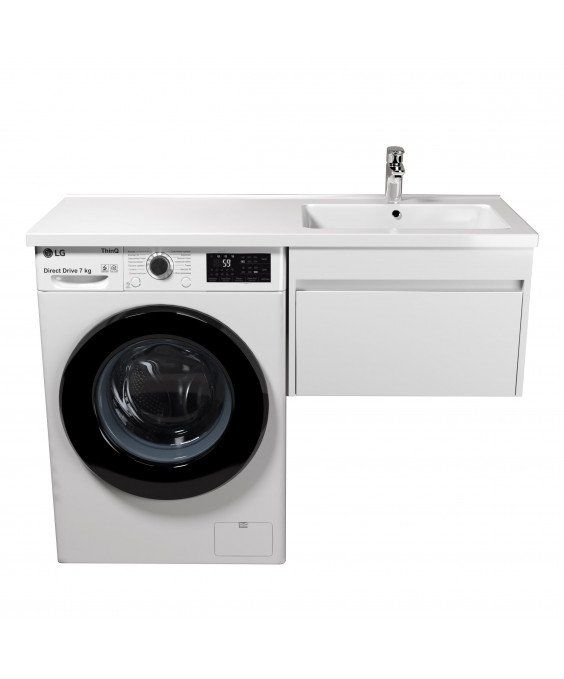 Тумба Prime 60-А-W з  умивальником Rodeo 120 R з крилом над пралкою підвісна