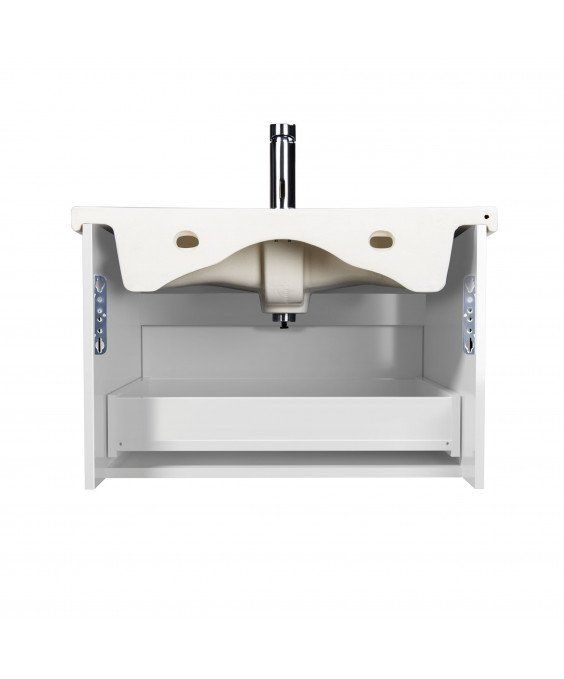 Тумба Prime 60-А с умывальником Como 60 подвесная