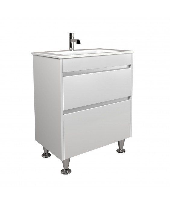 Тумба Prime 70 з  умивальником Amalfi 70 підлогова біла