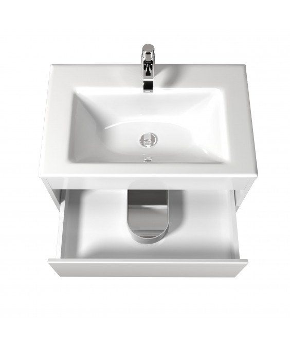 Тумба Prime 70 з  умивальником Amalfi 70 підлогова біла