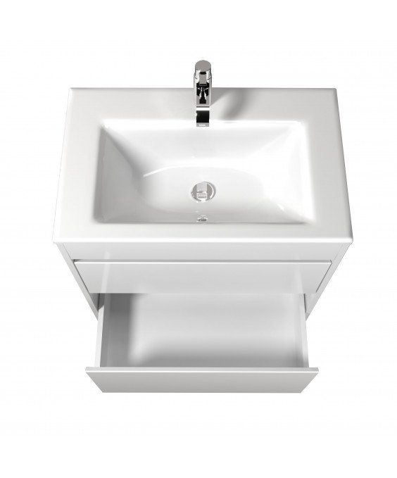 Тумба Prime 70 з  умивальником Amalfi 70 підлогова біла