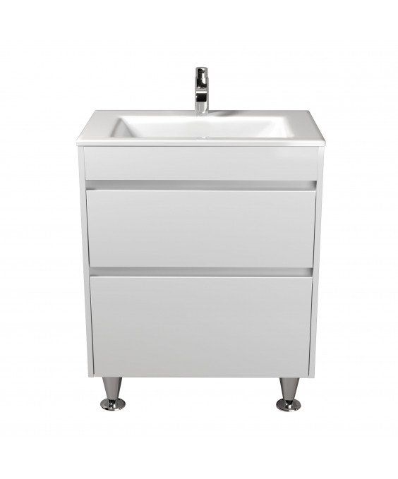 Тумба Prime 70 з  умивальником Amalfi 70 підлогова біла