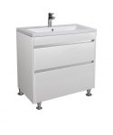 Тумба Prime 70 с умывальником Cosmo 70 напольная белая