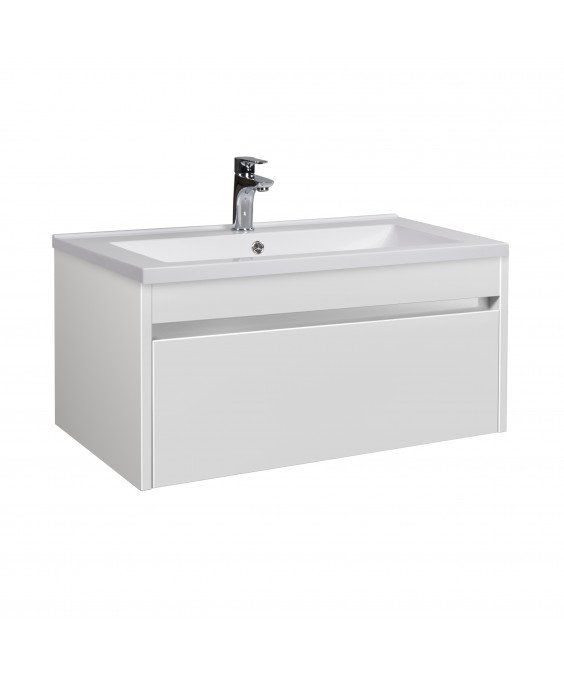 Тумба Prime 80-А с умывальником Cosmo 80 подвесная