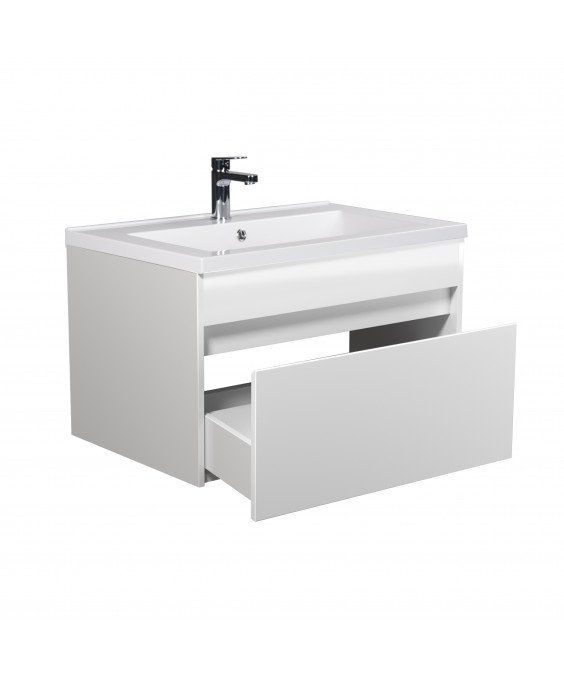 Тумба Prime 80-А с умывальником Cosmo 80 подвесная