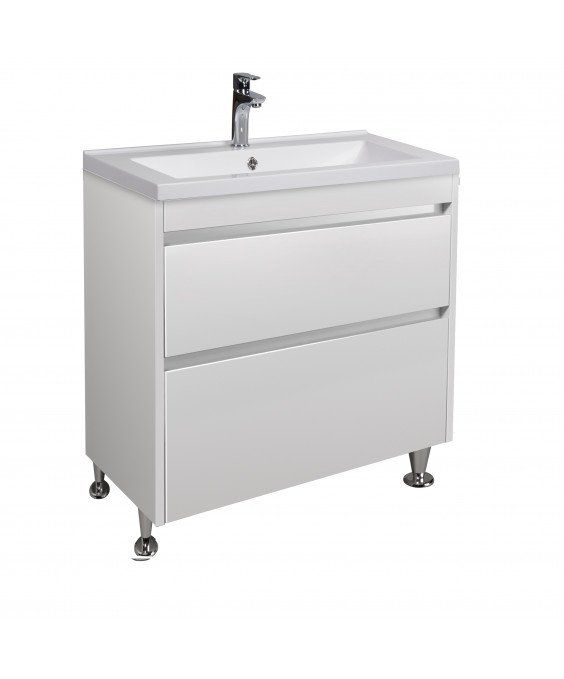 Тумба Prime 80 с умывальником Cosmo 80 на ножках