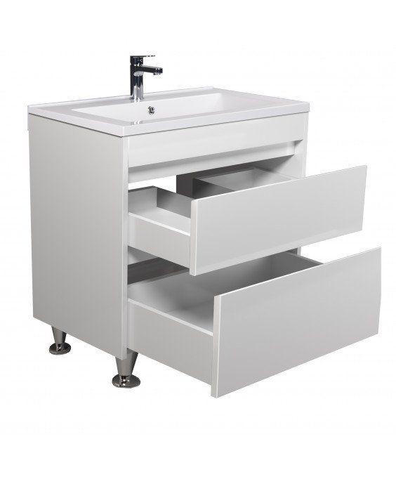 Тумба Prime 80 с умывальником Cosmo 80 на ножках