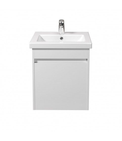 Тумба Сити 50-А с умывальником Como 50 подвесная белая