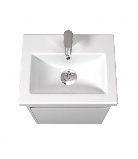 Тумба Сити 50-А с умывальником Como 50 подвесная белая