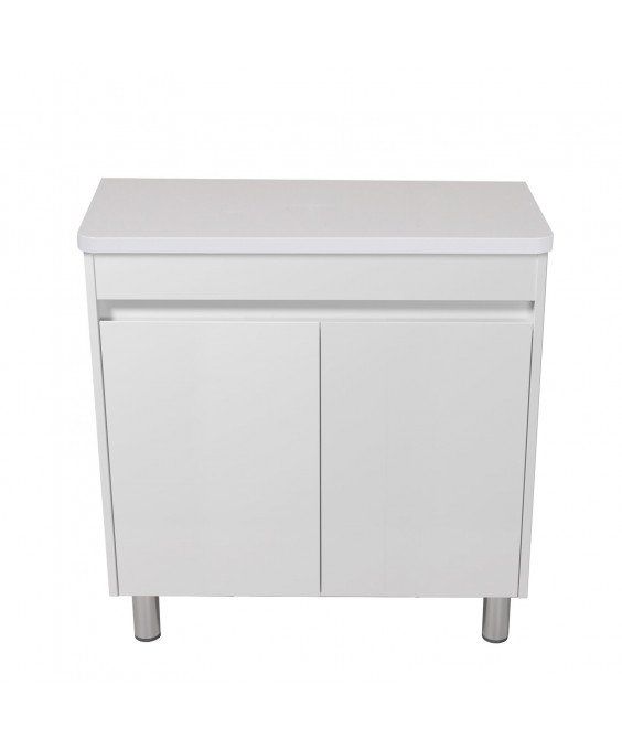 Тумба Сіті 80-U ST зі стільницею біла підлогова/підвісна