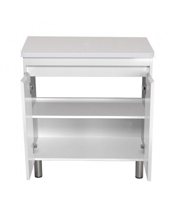 Тумба Сіті 80-U ST зі стільницею біла підлогова/підвісна