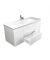 Тумба Сорренто 120-А с умывальником SU-120 подвесная белая