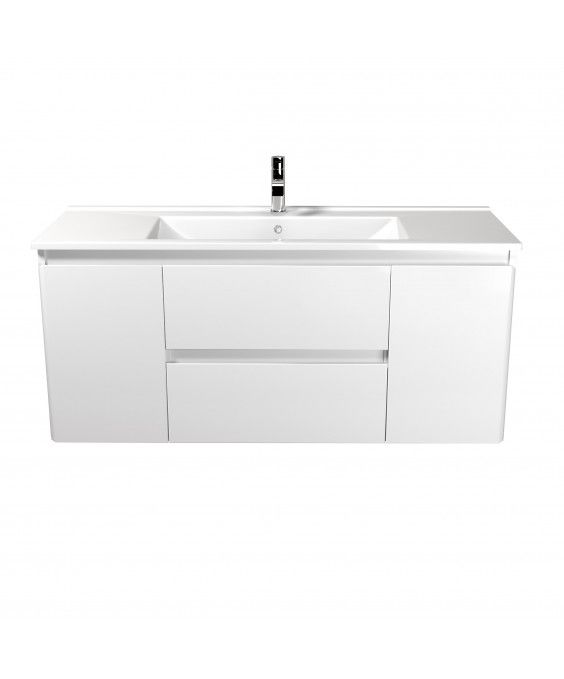 Тумба Сорренто 120-А с умывальником SU-120 подвесная белая