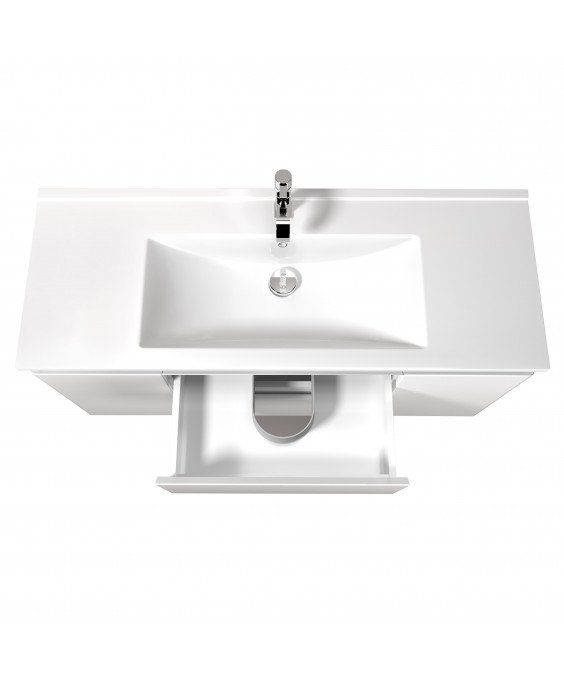 Тумба Сорренто 120-А с умывальником SU-120 подвесная белая