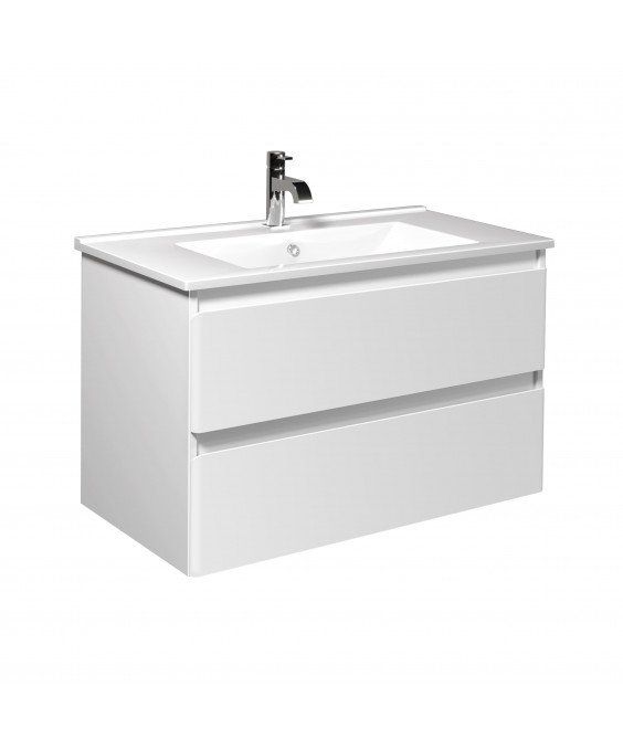 Тумба Сорренто 80-A белая с умывальником SU-80
