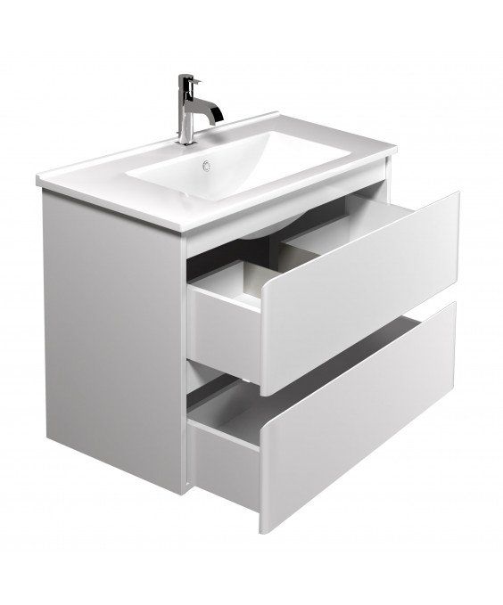 Тумба Сорренто 80-A белая с умывальником SU-80