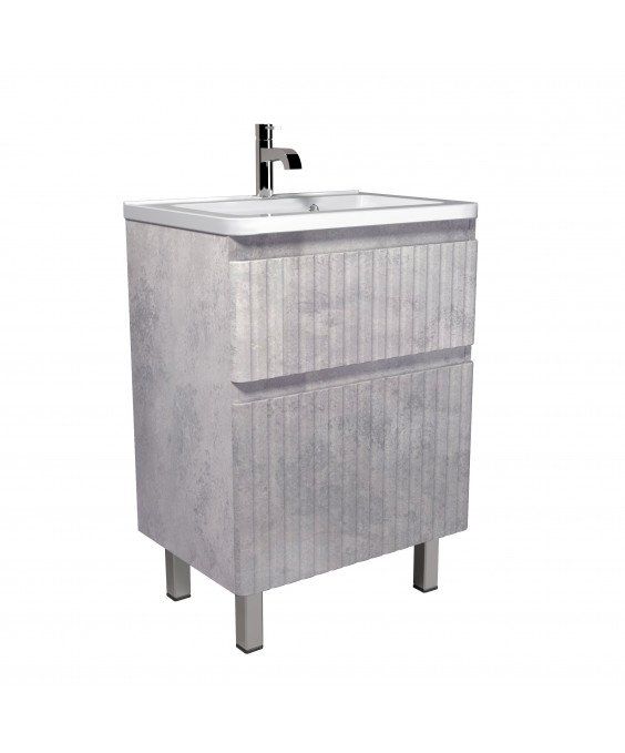 Тумба Straight 60-U с умывальником Passage 60 напольная/подвесная