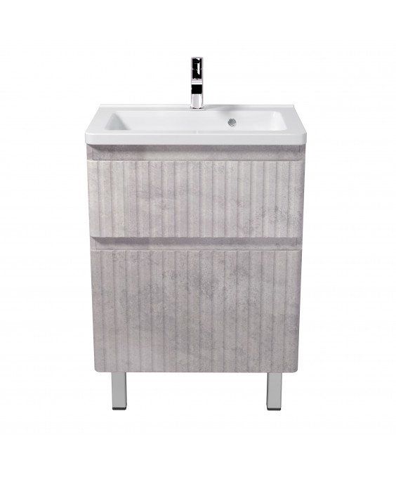 Тумба Straight 60-U с умывальником Passage 60 напольная/подвесная