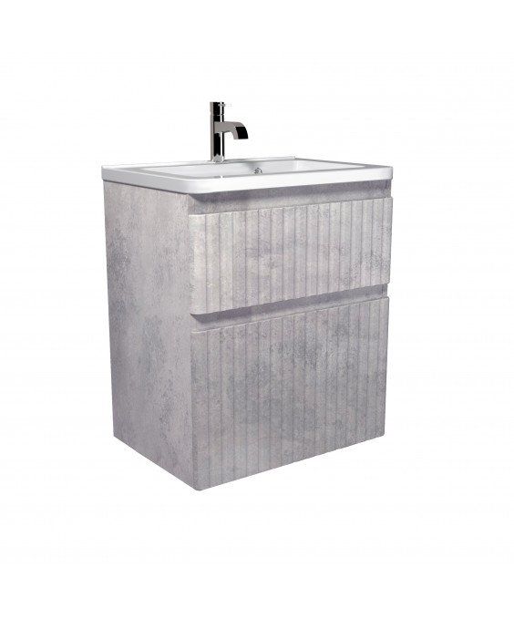 Тумба Straight 60-U с умывальником Passage 60 напольная/подвесная