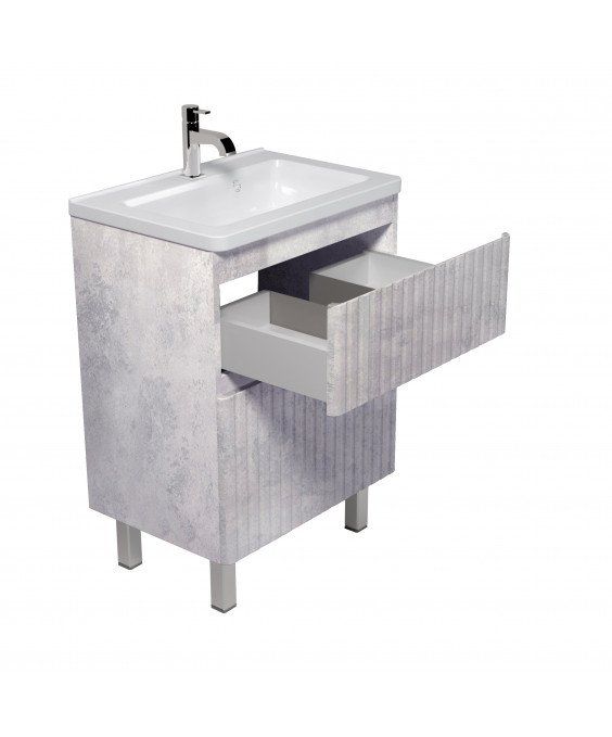 Тумба Straight 60-U с умывальником Passage 60 напольная/подвесная