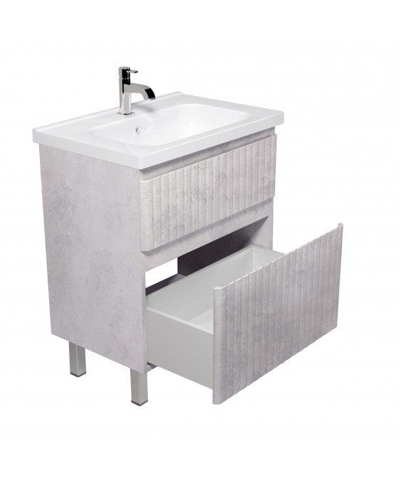 Тумба Straight 70-U з умивальником ID-70 на ніжках / підвісна