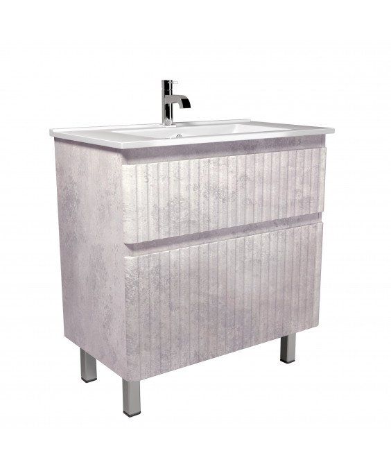 Тумба Straight 80-U с умывальником SU-80 напольная/подвесная