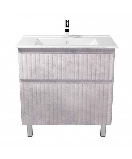 Тумба Straight 80-U с умывальником SU-80 напольная/подвесная