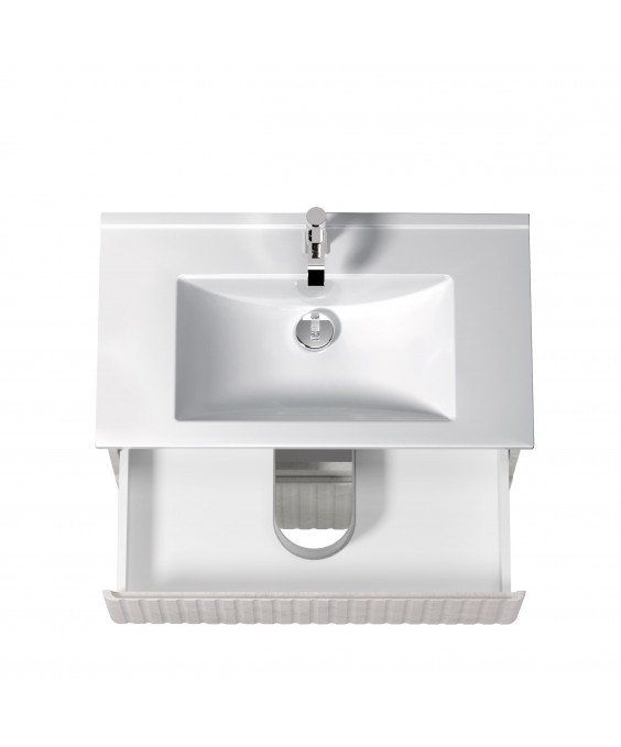 Тумба Straight 80-U с умывальником SU-80 напольная/подвесная