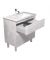 Тумба Straight 80-U с умывальником SU-80 напольная/подвесная