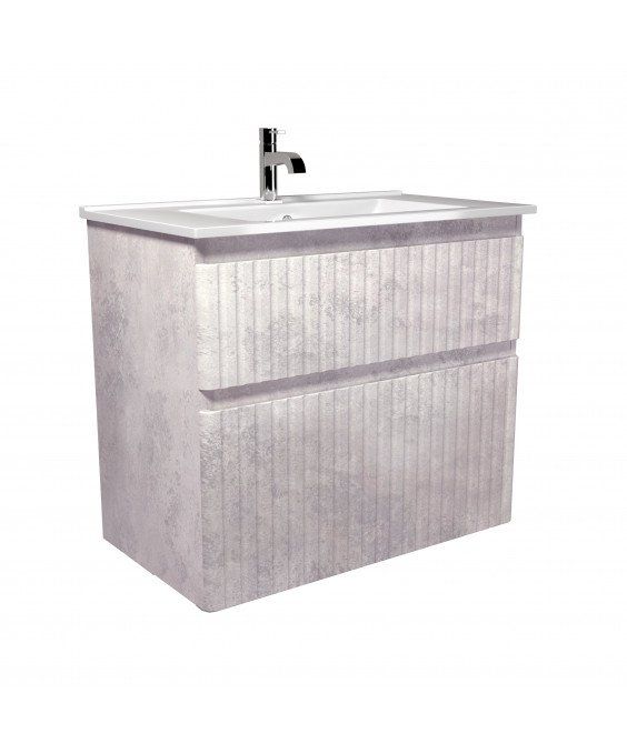 Тумба Straight 80-U с умывальником SU-80 напольная/подвесная